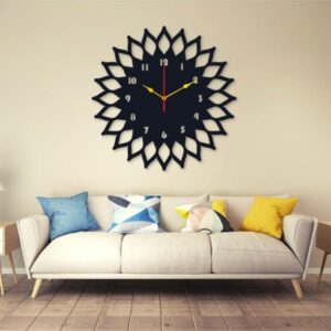 sun flower design wall clock