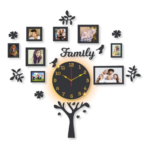 family tree wall clock